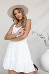 Paige White Scoop Neck Tiered Dress - LLACIE 
