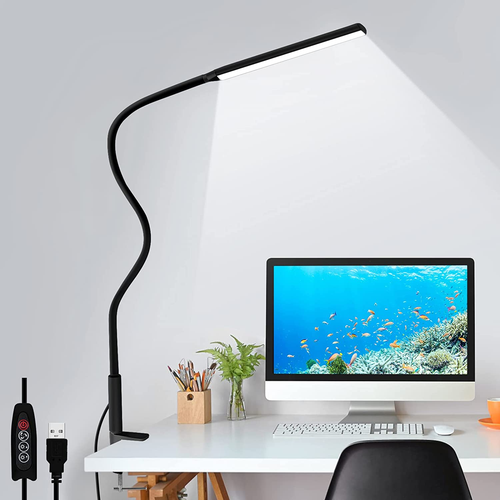 lustrat Portable LED Desk Lamp with Rechargeable Battery Travel Size 3 Lighting Choices (Read/Study/Relax) Durable 25 Year Life