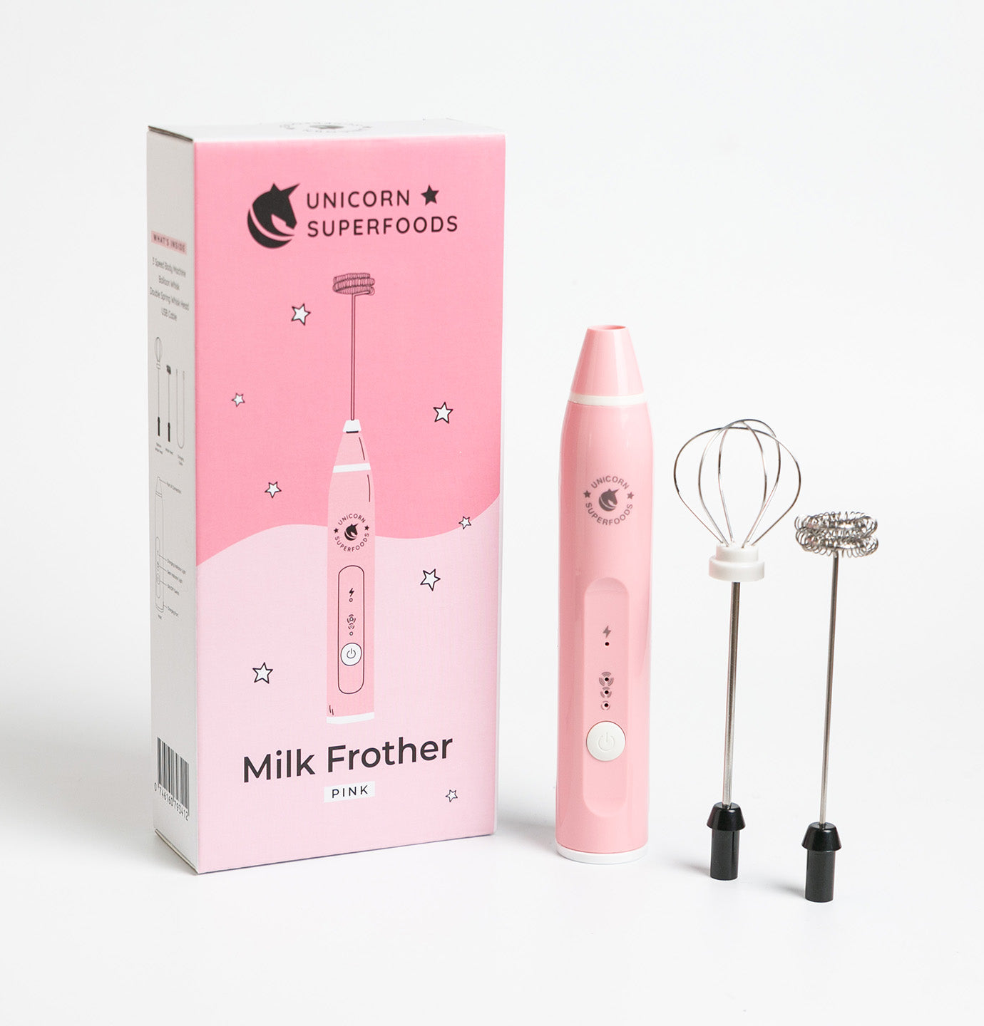 Handheld Milk Frother Pink