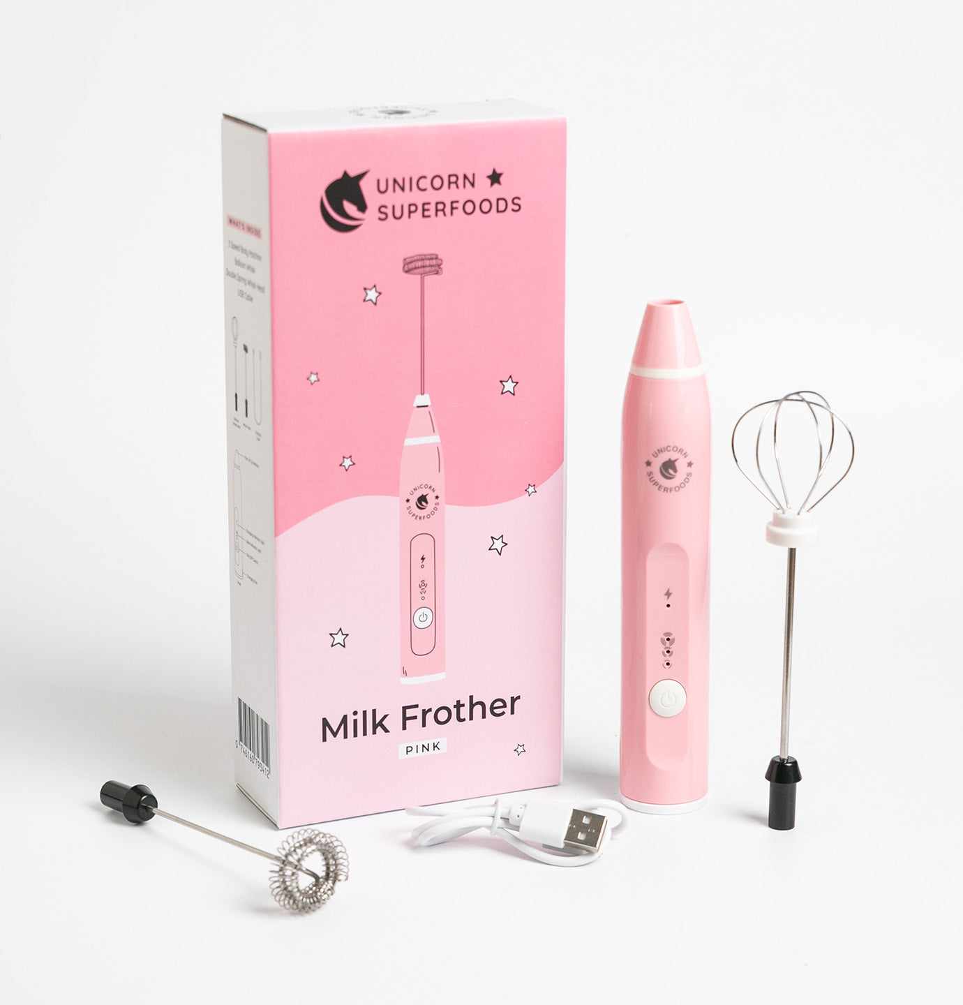 Handheld Milk Frother Pink