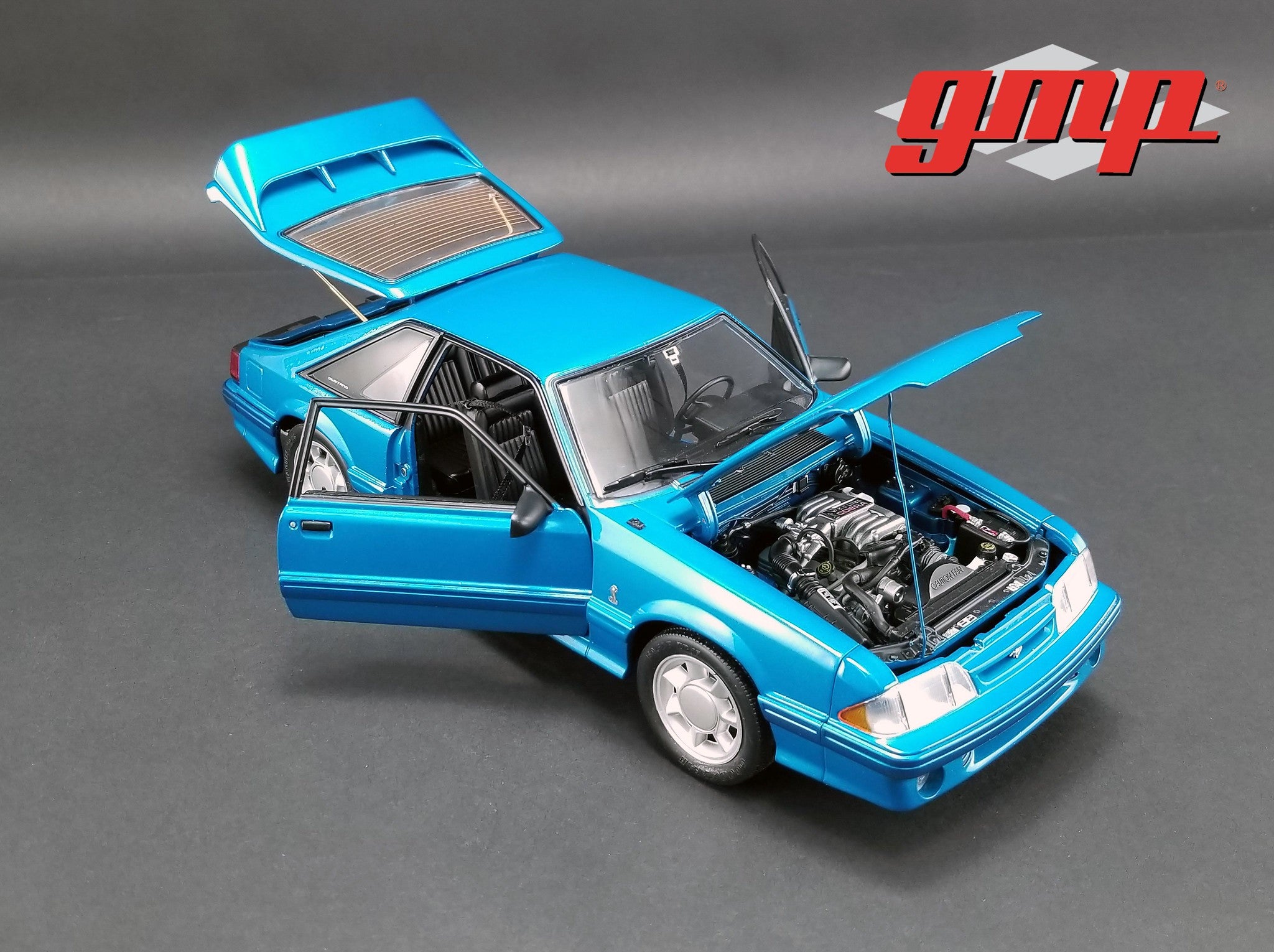 Gmp 1 18 1993 Ford Mustang Cobra Teal With Black Interior