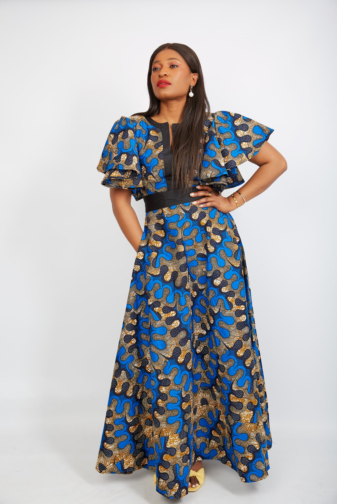 Plus Size African Queen Sweetheart Maxi Dress - Kipfashion