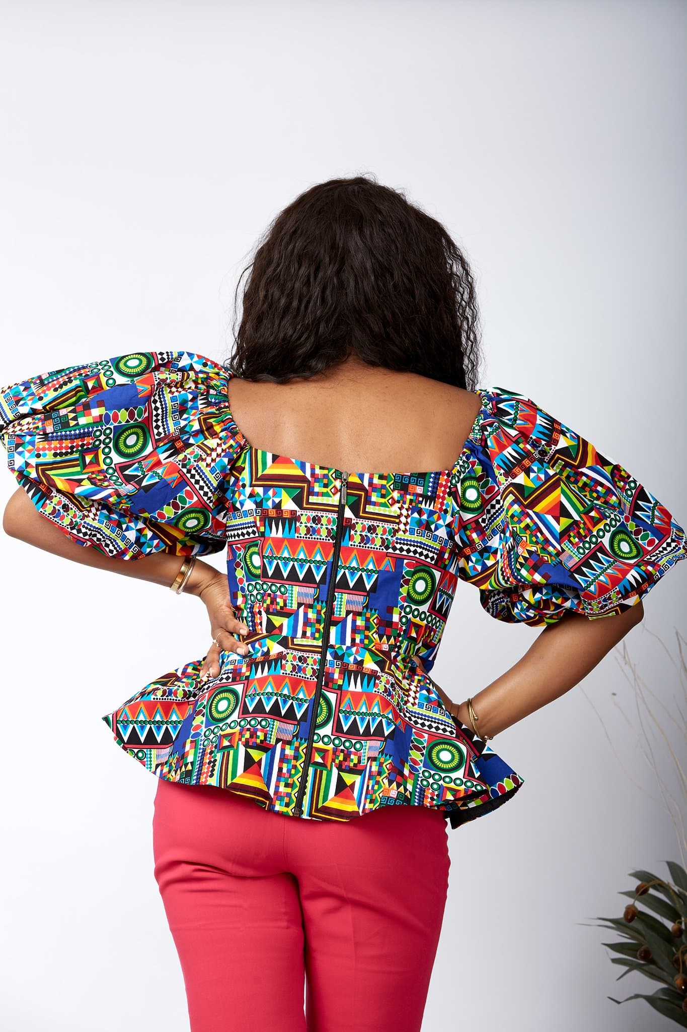 New in African Print Peplum Blouse/Top - Jessica | handmade trendy and ...