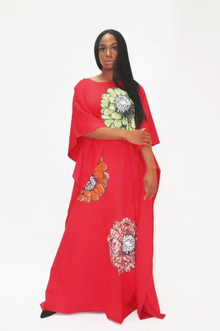 African Print Red Ankara Print Maxi Dress – ATMKollectionz