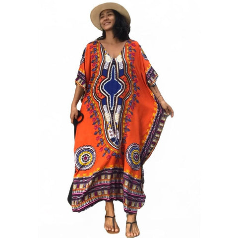 African Dress | Off Shoulder African Midi Dress | ATMKollectionz