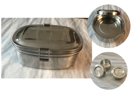 Petite boite inox Ecolunchbox : Achetez une lunch box Zero Dechet