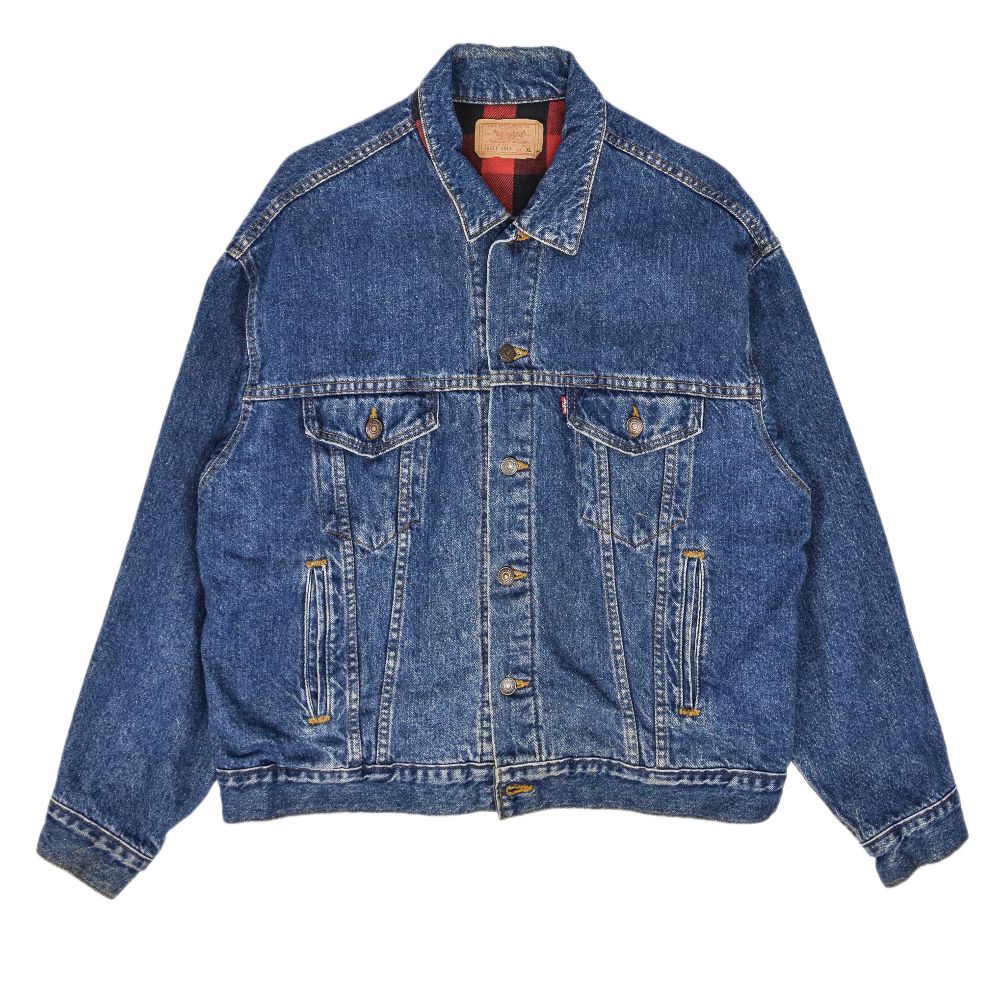 Vintage Levi 70417 Blue Denim Blanket Lined Trucker Type 3 Jacket Made ...