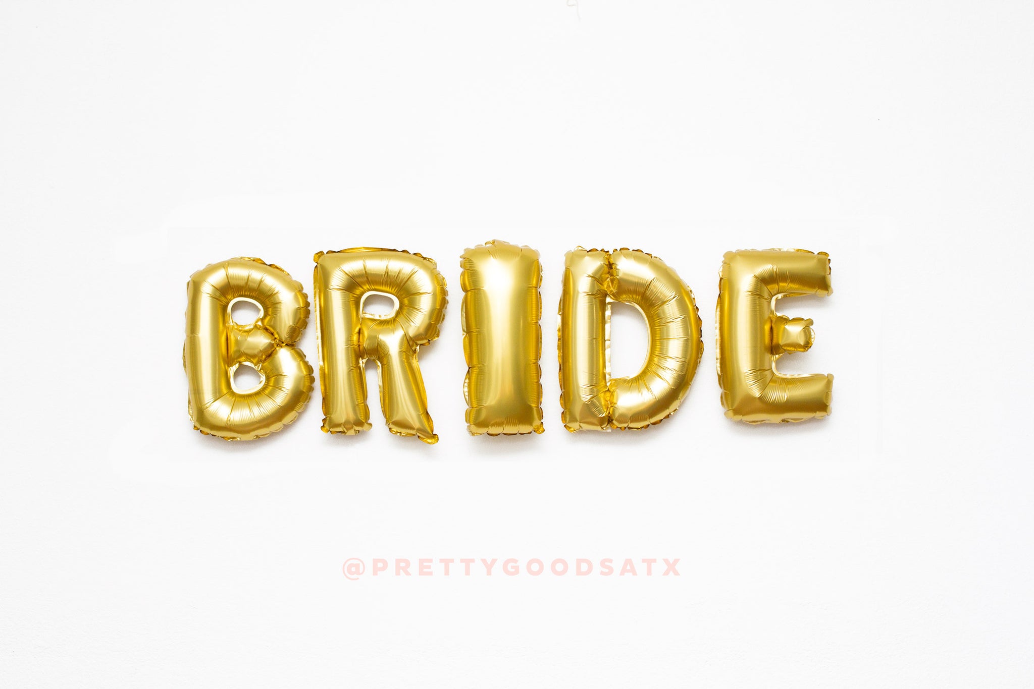 bride gold letter balloons