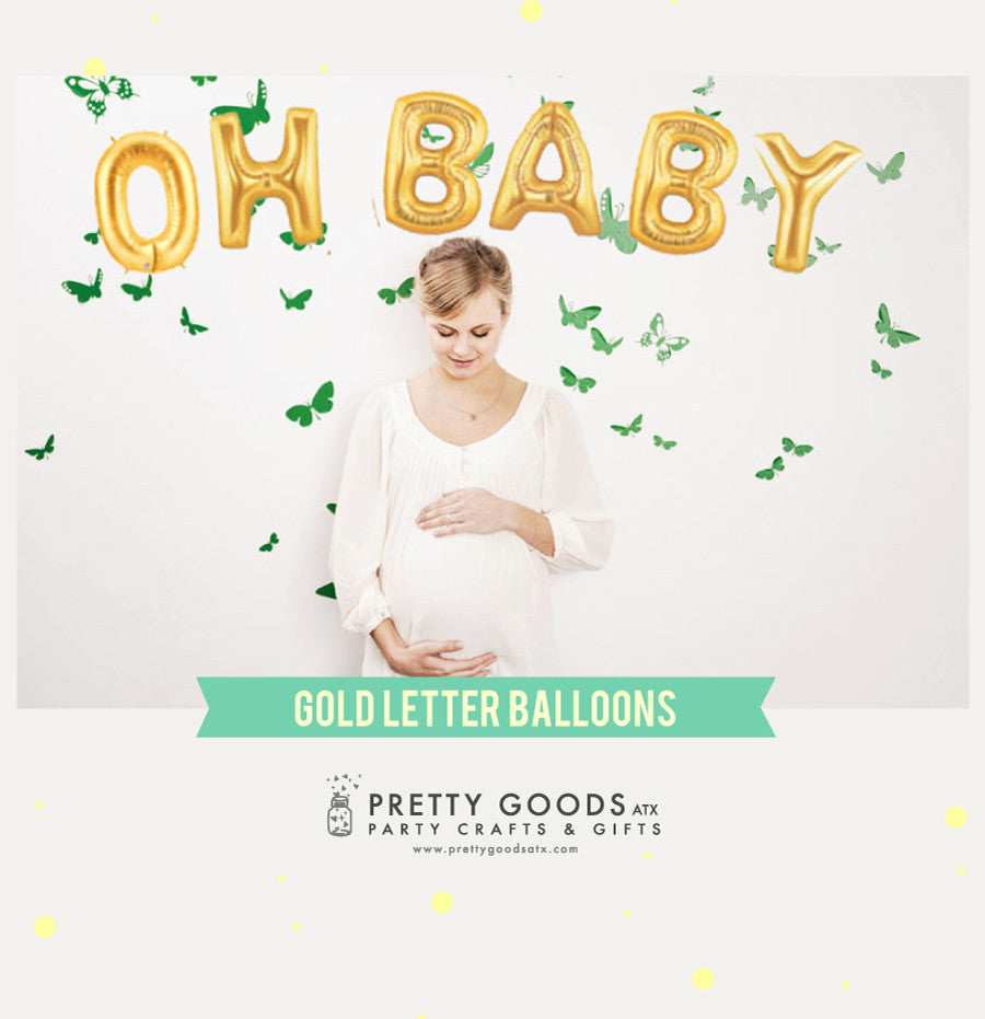 oh baby letter balloons