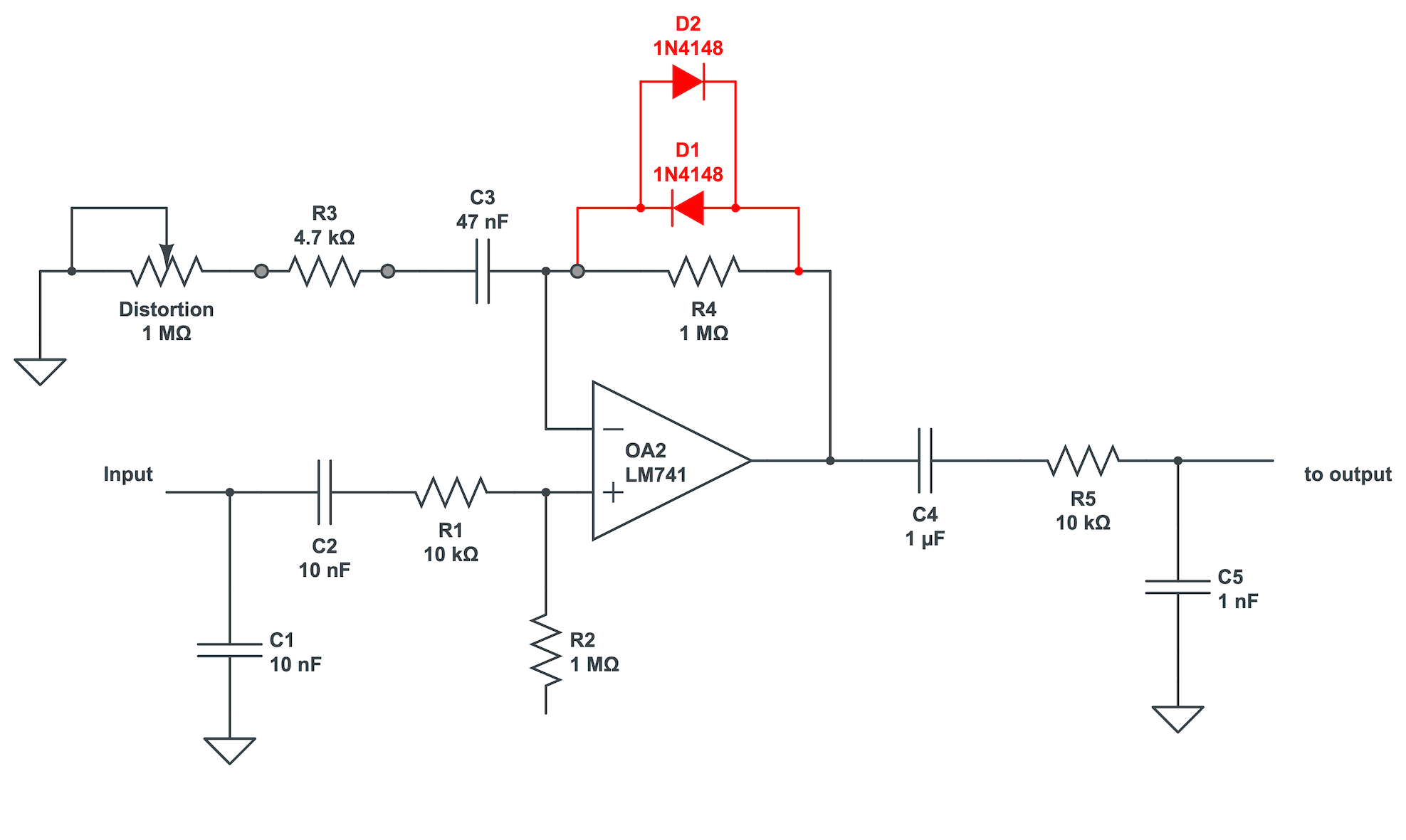 distortion plus diode mod