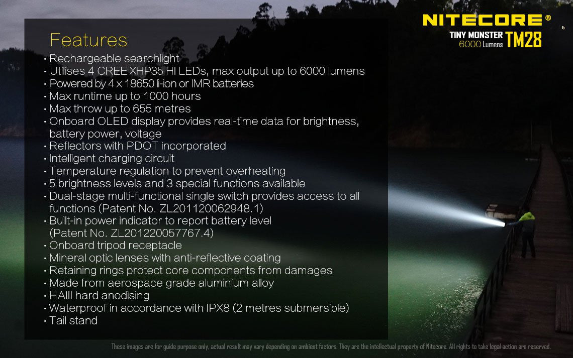 Nitecore TM28 6000 Lumen LED Searchlight in India, Buy Nitecore Flashlights online in india