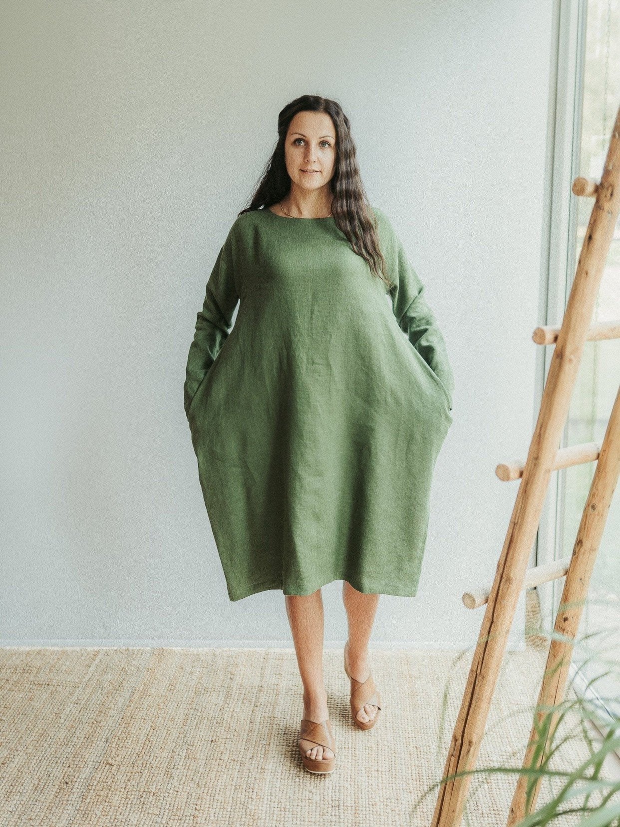 Plus size linen tunics at Linenbee