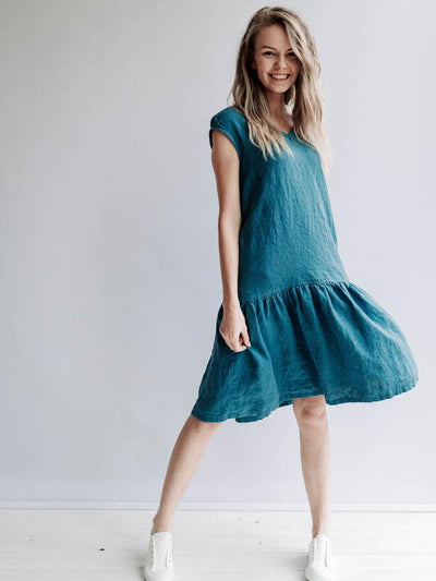 A Line Drop Waist Dress Julia From Linen Drop Waist Linen Dress Linenbee