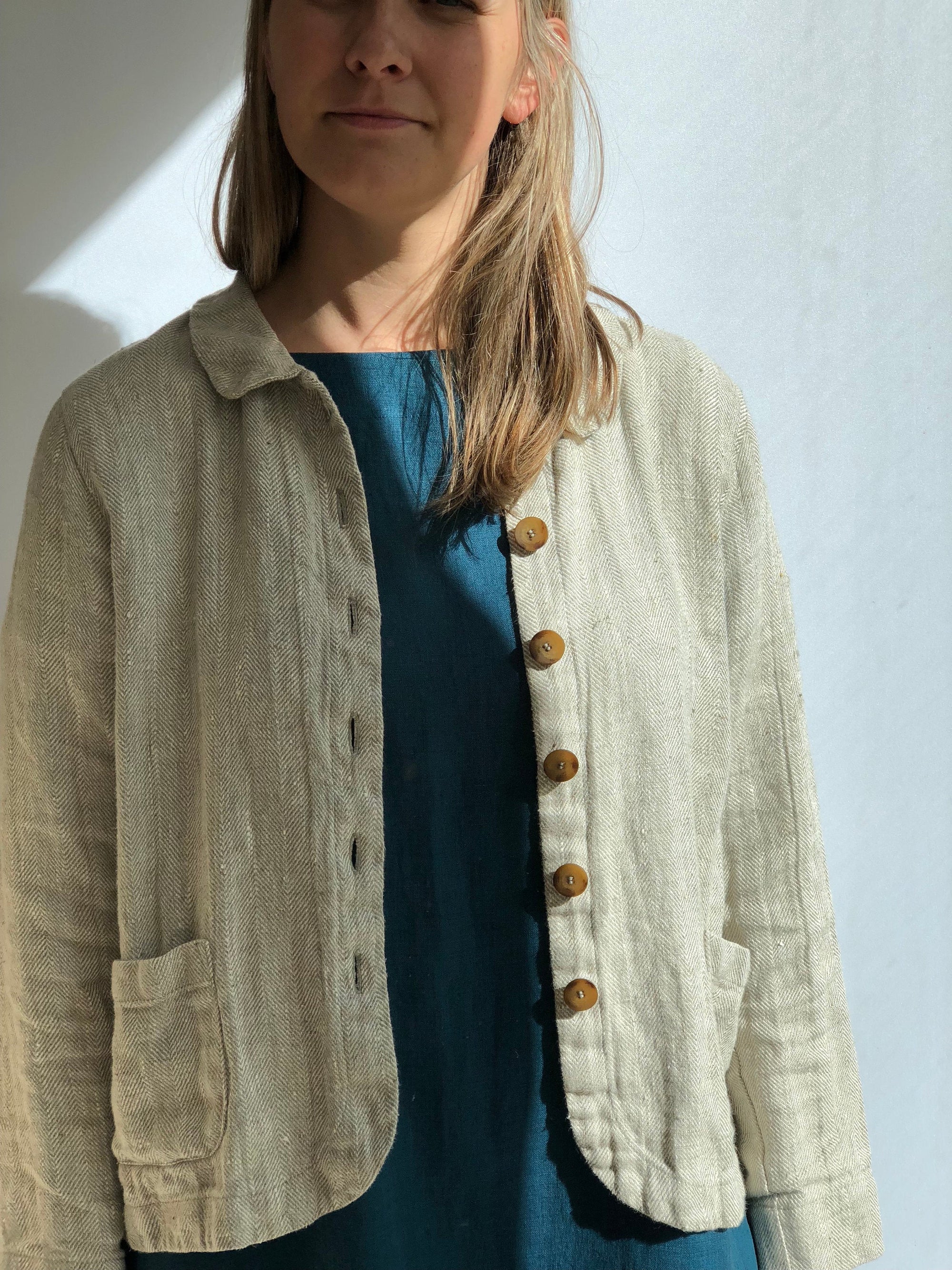 short linen jacket womens