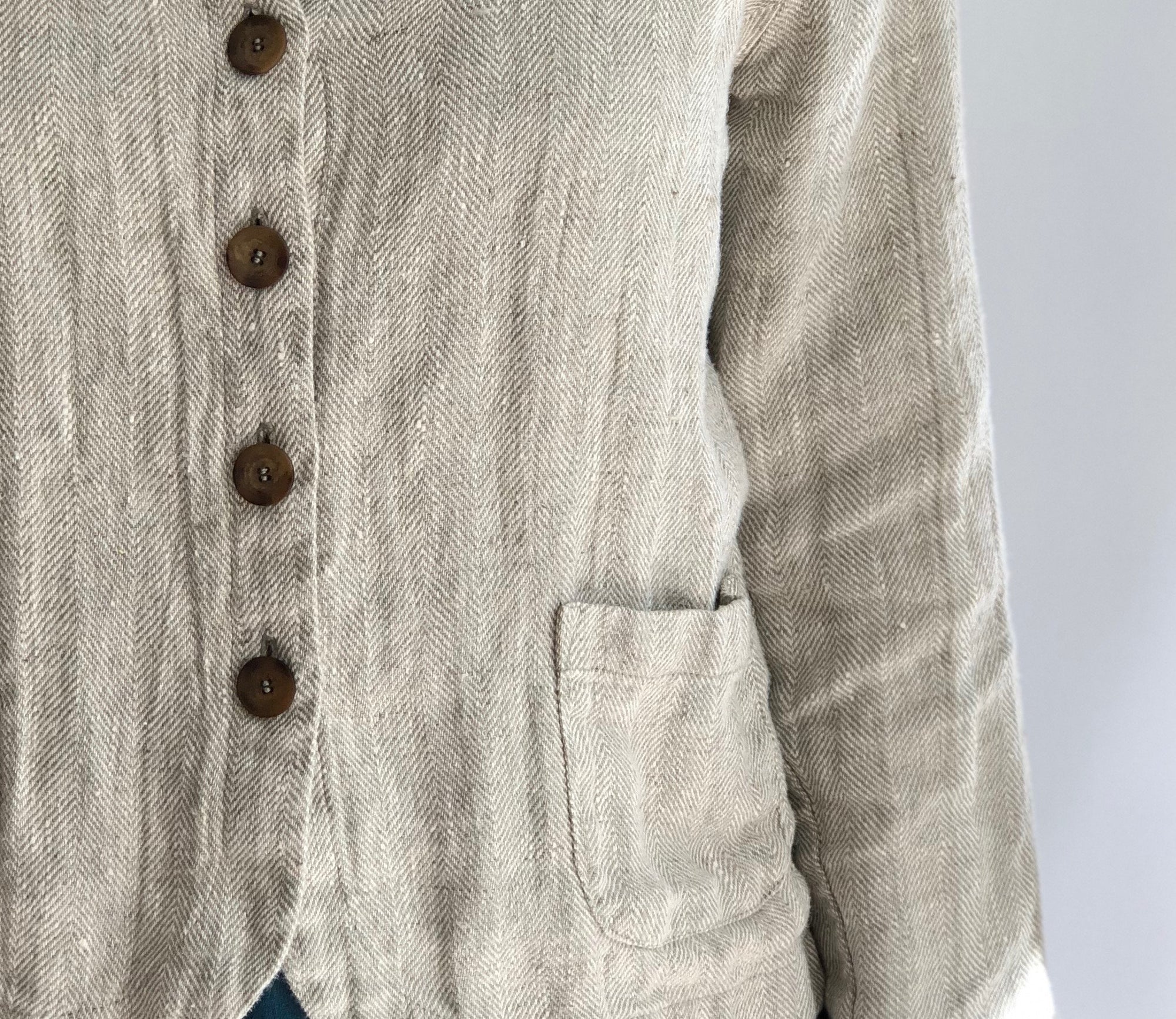 short linen jacket womens