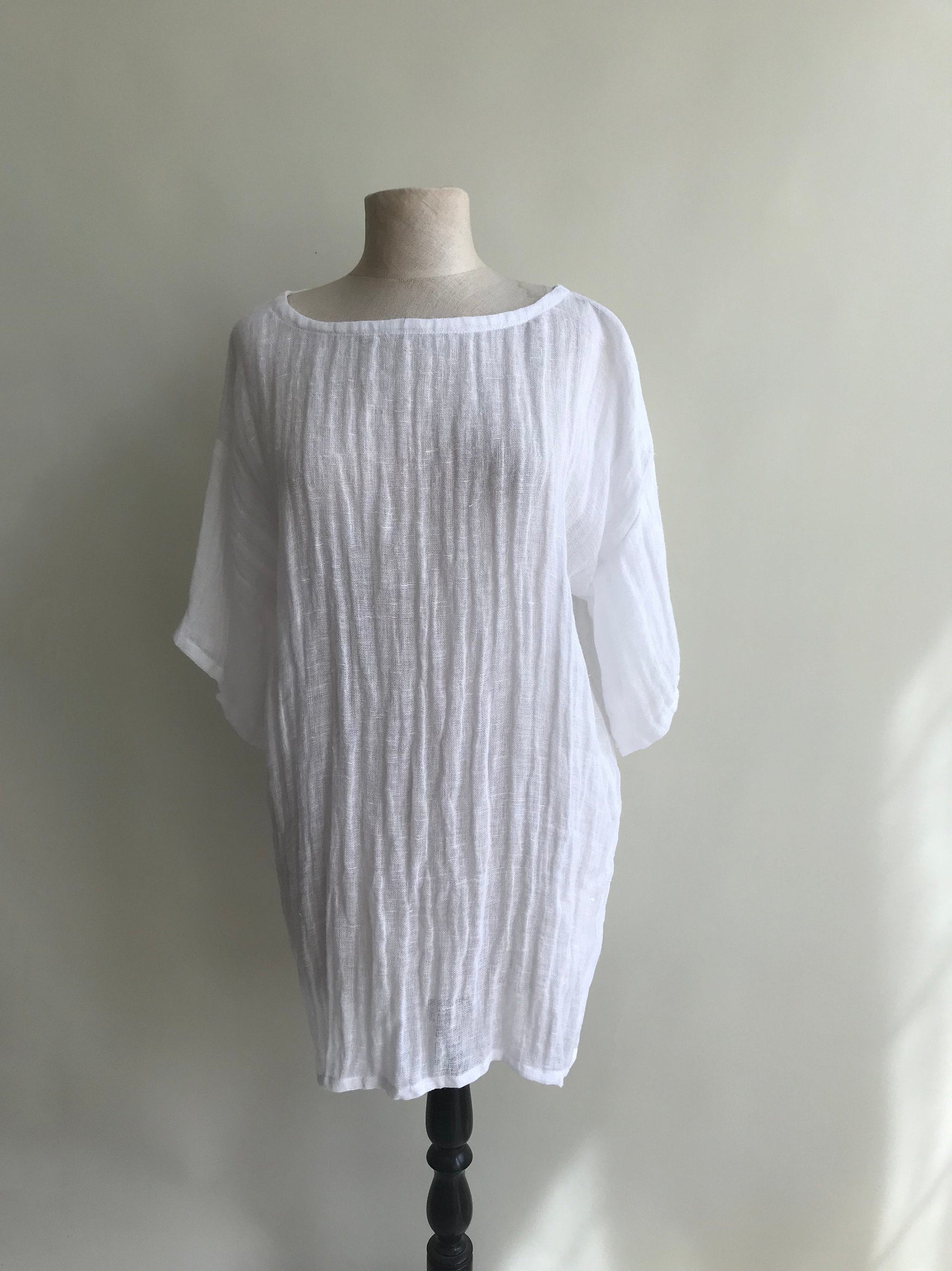 gauze tunic plus size