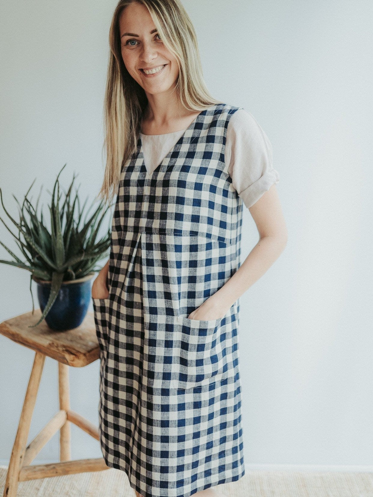 tartan pinafore dress plus size