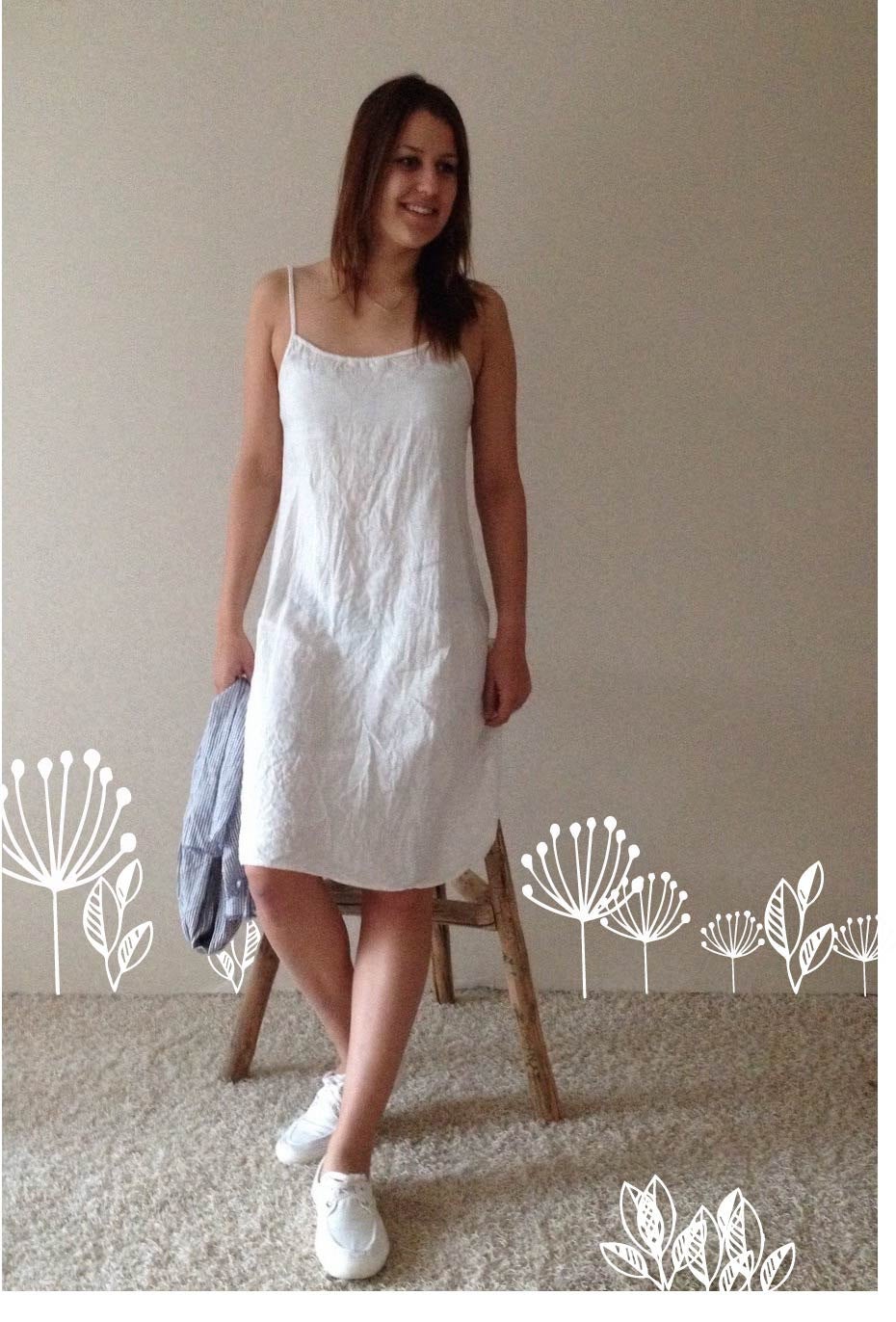 white linen party dress