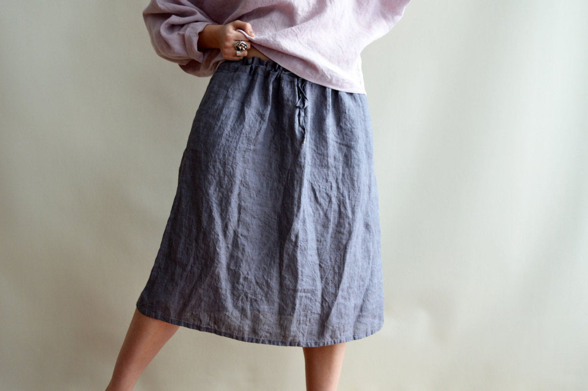 Linen Skirt, Midi Skirt