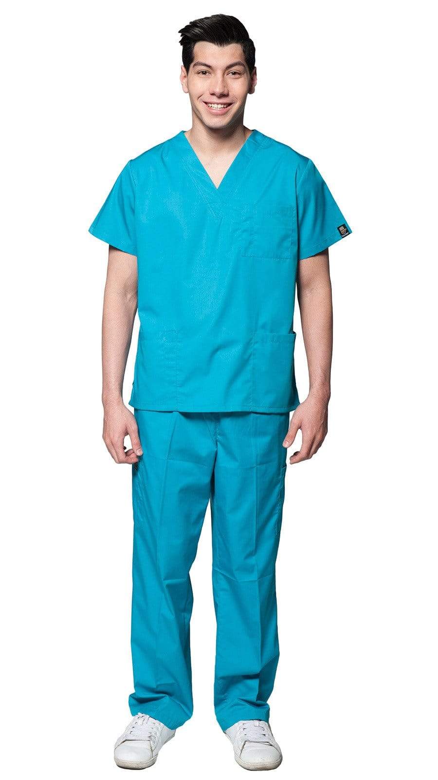 Dress A Med Men's Classic 7 Pocket Basic Uniform Scrubs