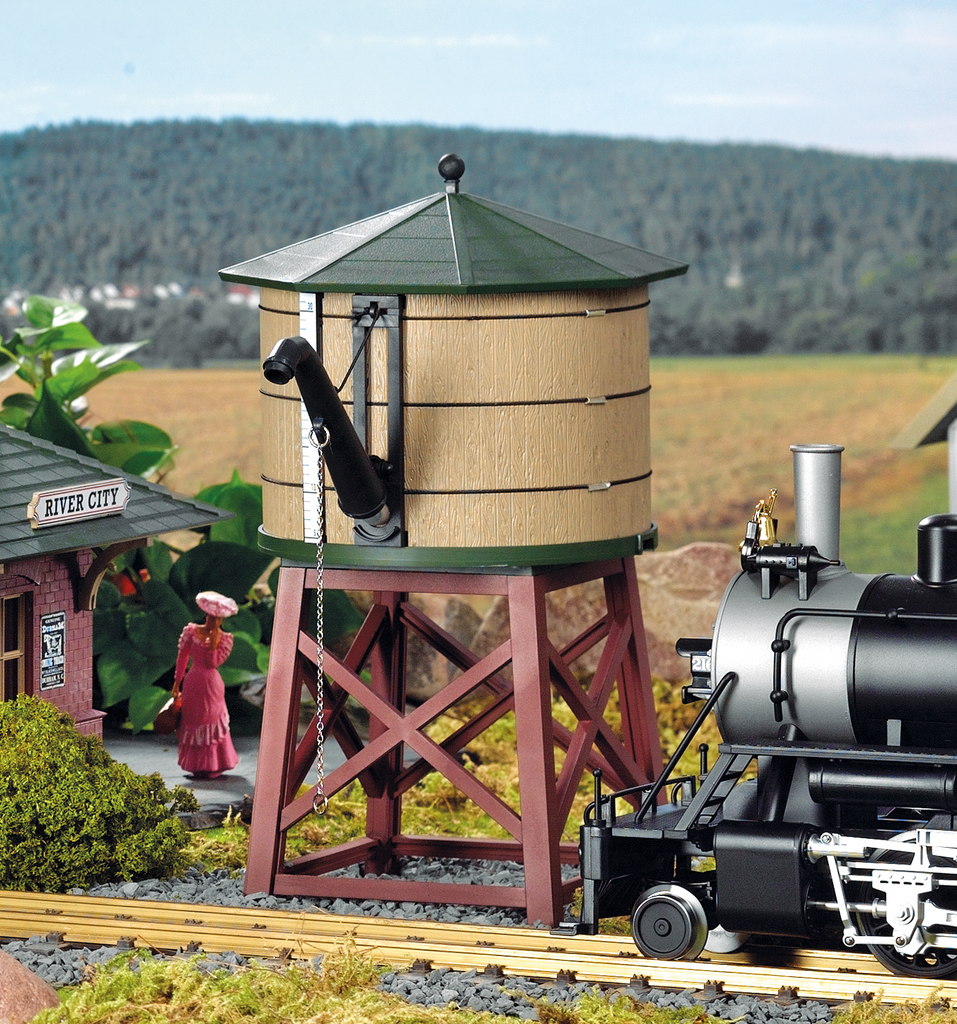 62710 River City Water Tower BuiltUp Building (GScale) PIKO America