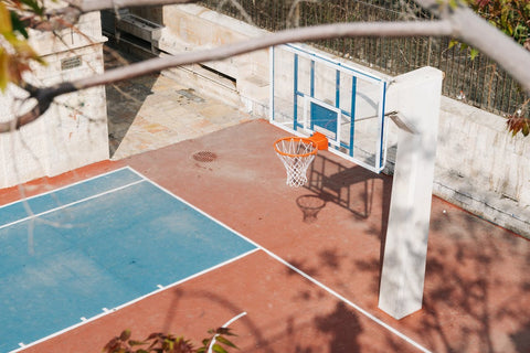 anti-slip paint - apply a new coat to sports facilities