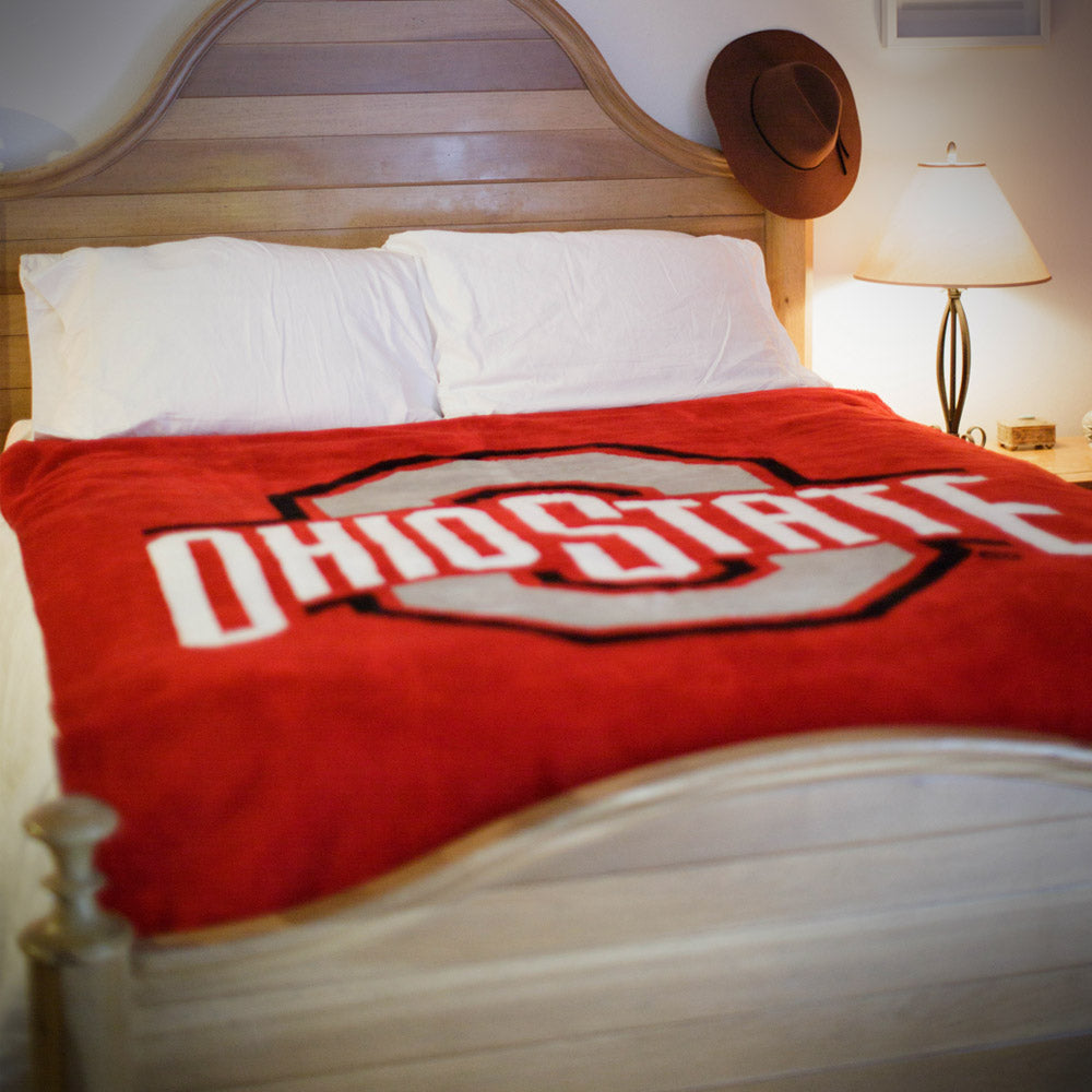 Ohio State Buckeyes Throw Blanket Denali Home Collection