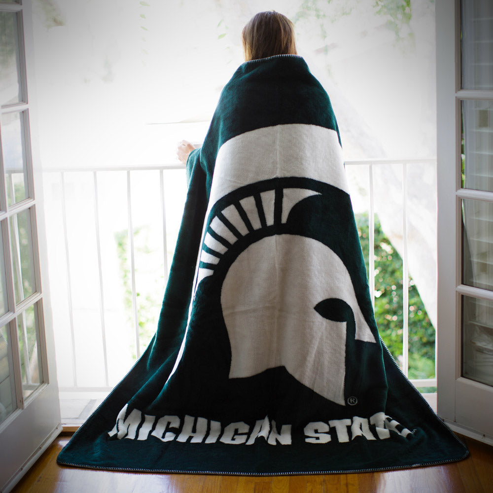 Michigan State Spartans Throw Blanket Denali Home Collection Denali Home Collection