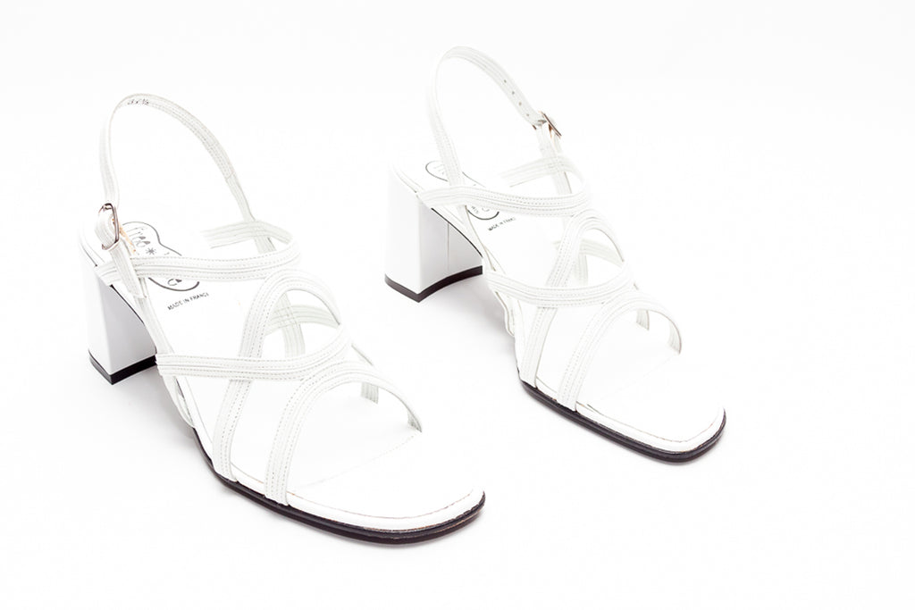 Free Lance Vintage White Sandals | Eklektikos The Shoe Archives