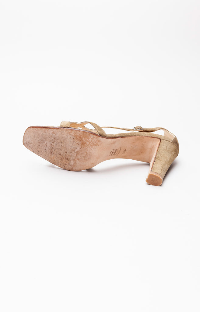 Manolo Blahnik Vintage Square Toe Sandals | Eklektikos The Shoe Archives