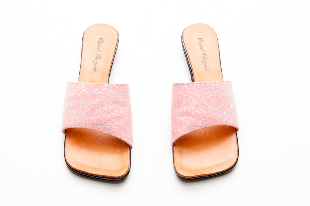 Robert Clergerie vintage glitter slide sandals | Eklektikos The Shoe ...