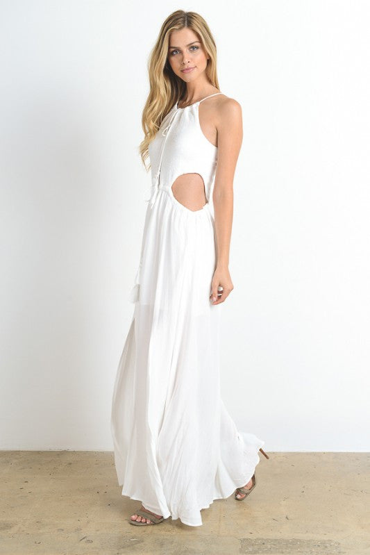 open side maxi dress