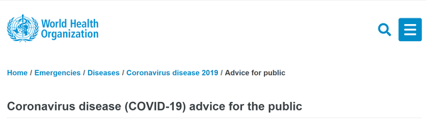 WHO Covid 19 Coronavirus