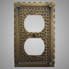 1 Gang Duplex Outlet Wall Switch Plate - Hammered Design