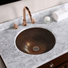 17" Loma Hammered Copper Drop-In Bath Sink