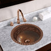 17" Mirandillas Hammered Copper Drop-In Bath Sink