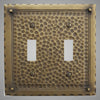 2 Gang Toggle Light Switch Plate - Hammered Design