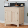 24" Mission Unfinished Red Oak Vanity for Undermount Sink