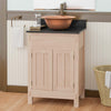 24" Narrow Mission Unfinished Red Oak Vanity for Vessel Sink - 34" Height