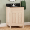 24" Vippis Unfinished Red Oak Raised Panel Vanity for Undermount Sink - 34" Height