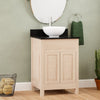 24" Vippis Unfinished Red Oak Raised Panel Vanity for Vessel Sink - 34" Height