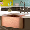 25" Wheaton Copper Hammered Apron Single-Bowl Farmhouse Sink