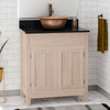 30" Narrow Mission Unfinished Red Oak Vanity for Vessel Sink - 34" Height