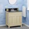 30" Unpainted Shaker Style Poplar Wood Vanity for Undermount Sink - 34" Height