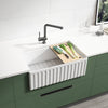 30" Zola Fireclay Farmhouse Workstation Sink