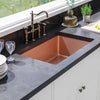 32" Quincy Hammered Copper Single-Bowl Prep Sink