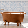 32" Wexford Baby Hammered Copper Clawfoot Double Roll-Top Tub