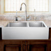 33" Adger Stainless Steel 60/40 Offset Double-Bowl Farmhouse Sink