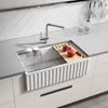 33" Zola Fireclay Farmhouse Workstation Sink