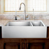 36" Ardell Stainless Steel 70/30 Offset Double-Bowl Farmhouse Sink